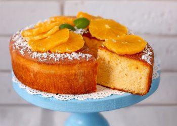 Νηστίσιμο κέικ με ταχίνι με πορτοκάλι