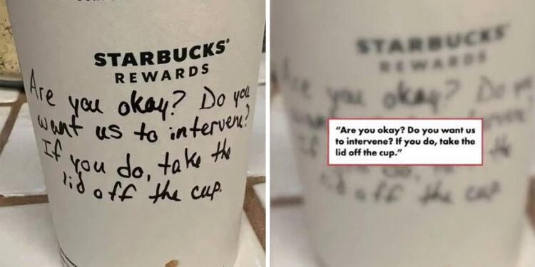 Το μήνυμα επάνω στο χάρτινο ποτήρι του καφέ της έσωσε τη ζωή.