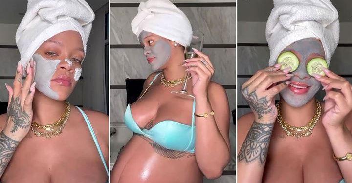H Rihanna μας δείχνει τη ρουτίνα περιποίησης που ακολουθεί στον 8ο μήνα της εγκυμοσύνης της