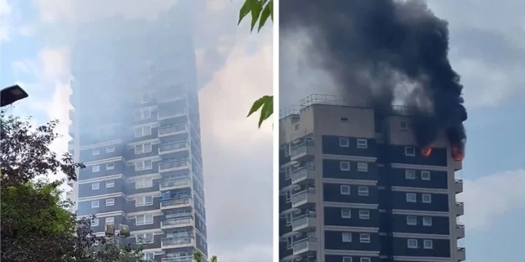 Εικόνες τρόμου στο Λονδίνο: Μεγάλη φωτιά σε ουρανοξύστη