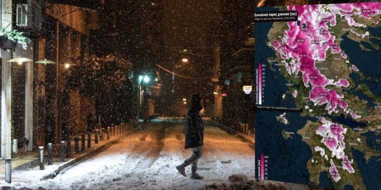 Αγριεύει ο καιρός: Πυκνό χιόνι σε πόλεις, έντονες βροχές, κεραυνοί και χαλάζι