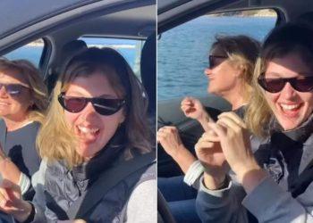 Μαρία Καβογιάννη-Κλέλια Ανδριολάτου:Χορεύουν στο αμάξι – Δείτε το βίντεο