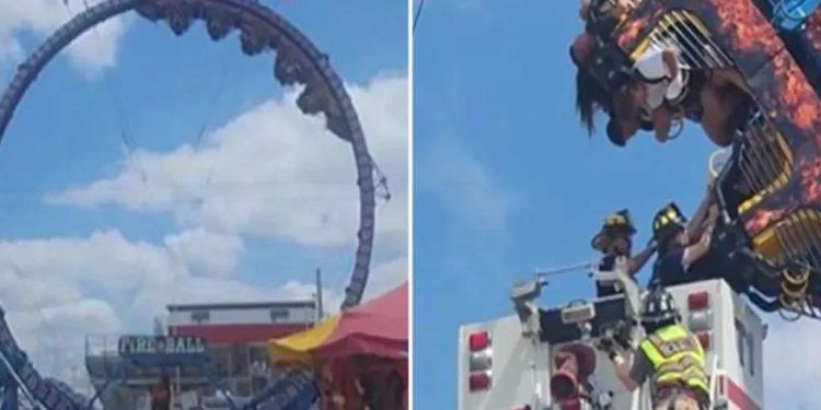 ΗΠΑ: Τρενάκι σε λούκα παρκ κόλλησε και οι επιβάτες κρέμονταν ανάποδα για ώρες – Δείτε βίντεο