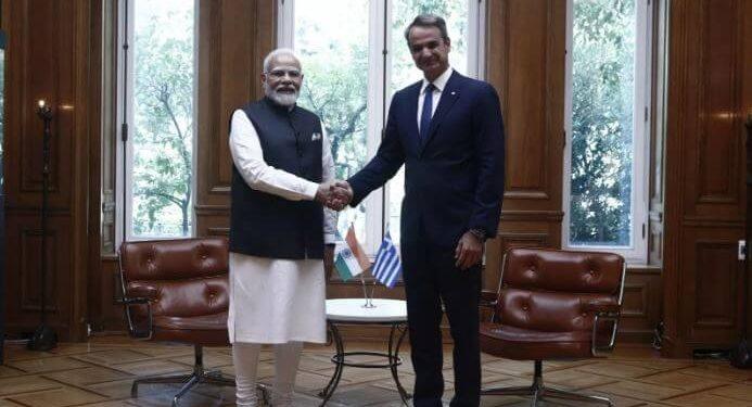 Συνάντηση Μητσοτάκη με Μόντι: Να διπλασιάσουμε το διμερές εμπόριο