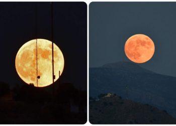 Πανσέληνος: Το «Φεγγάρι του Κυνηγού» γέμισε τον ουρανό σε όλο τον κόσμο