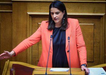 Συζήτηση και ψηφοφορία στην Ολομέλεια της Βουλής του σχεδίου νόμου του Υπουργείου Εσωτερικών "Εκλογή ευρωβουλευτών, διευκόλυνση εκλογέων μέσω επιστολικής ψήφου, εκκαθάριση εκλογικών καταλόγων και λοιπές διατάξεις του Υπουργείου Εσωτερικών", Τετάρτη 24 Ιανουαρίου 2024. (ΓΙΩΡΓΟΣ ΚΟΝΤΑΡΙΝΗΣ/EUROKINISSI)