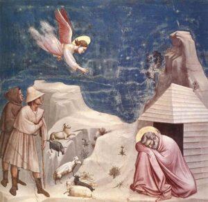 “Το όνειρο του Ιωακείμ”, νωπογραφία του Τζόττο ντι Μποντόνε, 1303-1305, Πάντοβα Ιταλίας, στην Cappella degli Scrovegni.