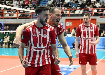 Μίλωνας – Ολυμπιακός 2-3: Οι «ερυθρόλευκοι» κατέκτησαν το Κύπελλο βόλεϊ ανδρών