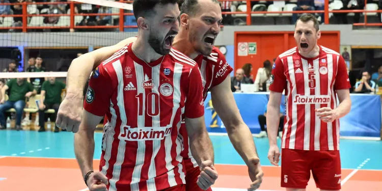 Μίλωνας – Ολυμπιακός 2-3: Οι «ερυθρόλευκοι» κατέκτησαν το Κύπελλο βόλεϊ ανδρών