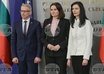 Βουλγαρία – ΒΤΑ: Ο πρωθυπουργός και η αντιπρόεδρος της κυβέρνησης συνομιλούν με την ηγέτιδα της αντιπολίτευσης της Λευκορωσίας
