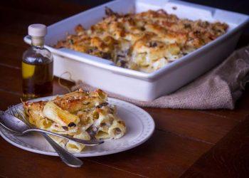 Σουφλέ ζυμαρικών με ταλιατέλες και κρέμα γάλακτος