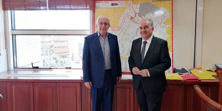 Συνάντηση δημάρχου Αμαρουσίου, Θ. Αμπατζόγλου με Αναπληρωτή Υπουργό Εθνικής Οικονομίας και Οικονομικών, Ν. Παπαθανάση