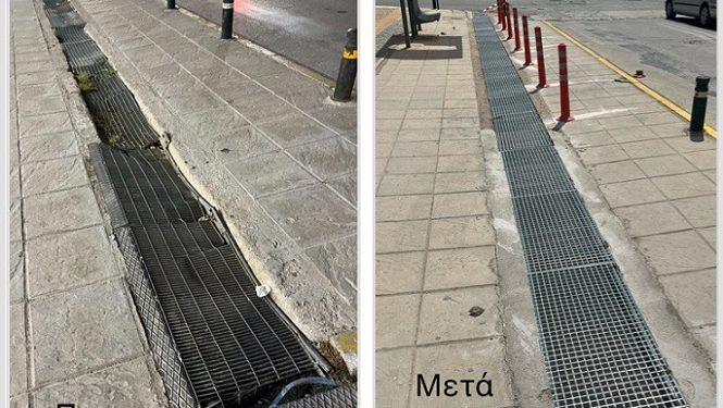 Βριλήσσια: Ξεκίνησε η αντικατάσταση φθαρμένων σχαρών απορροής ομβρίων επί των πεζοδρομίων