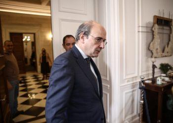 Ο Κωστής Χατζηδάκης, προσερχόμενος σε συνεδρίαση του υπουργικού συμβουλίου Dimitris Kapantais / SOOC