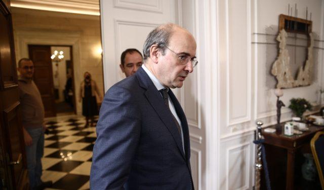 Ο Κωστής Χατζηδάκης, προσερχόμενος σε συνεδρίαση του υπουργικού συμβουλίου Dimitris Kapantais / SOOC