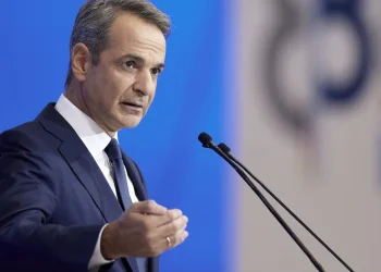 Ο πρωθυπουργός Κυριάκος Μητσοτάκης κατά την ομιλία του στην 88η ΔΕΘ / Φωτογραφία: Γ.Τ Πρωθυπουργού / ΠΑΠΑΜΗΤΣΟΣ