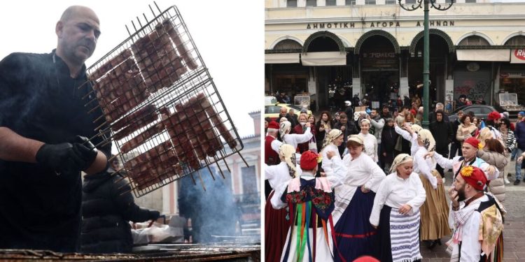 Τσικνοπέμπτη: Η Αθήνα “φόρεσε” τα γιορτινά της – Εορταστικές εκδηλώσεις μέχρι το βράδυ (Εικόνες & Βίντεο)