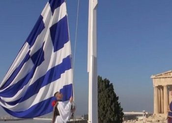 Εορτασμός της εθνικής επετείου της 25ης Μαρτίου του 1821 – Η έπαρση της σημαίας στον Ιερό Βράχο της Ακρόπολης