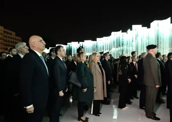 Τελετή αποκαλυπτηρίων της “Κιβωτού Εθνικής Μνήμης”, έργο του γλύπτη Κωνσταντίνου Βαρώτσου, στον περιβάλλοντα χώρο του υπουργείου Εθνικής Άμυνας στο Στρατόπεδο “Παπάγου” / / ΜΙΧΑΛΗΣ ΚΑΡΑΓΙΑΝΝΗΣ/EUROKINISSI