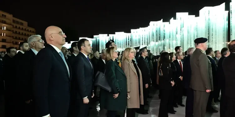 Τελετή αποκαλυπτηρίων της “Κιβωτού Εθνικής Μνήμης”, έργο του γλύπτη Κωνσταντίνου Βαρώτσου, στον περιβάλλοντα χώρο του υπουργείου Εθνικής Άμυνας στο Στρατόπεδο “Παπάγου” / / ΜΙΧΑΛΗΣ ΚΑΡΑΓΙΑΝΝΗΣ/EUROKINISSI