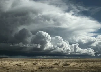 clouds over the desert
