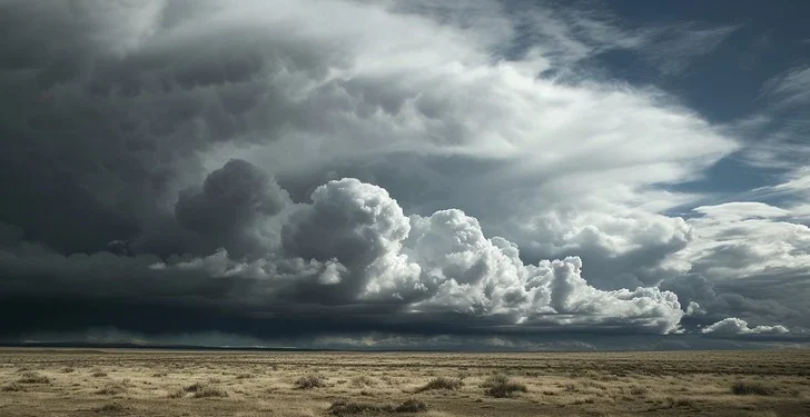 clouds over the desert